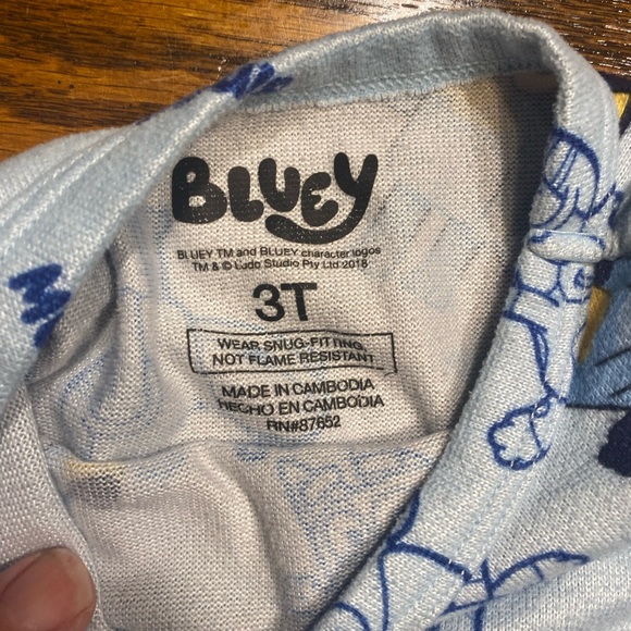 Bluey and friends pajama set snug fit size 3T unisex - Picture 4 of 7